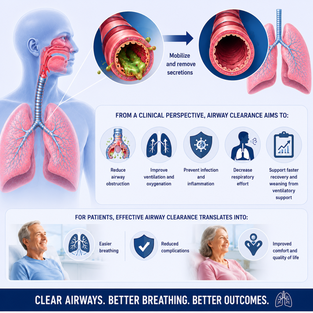 Airway clearance for improved health outcomes