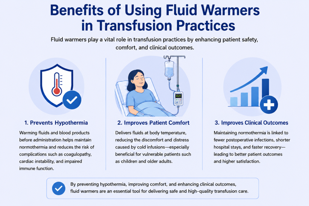 Benefits of using fluid and blood warmers