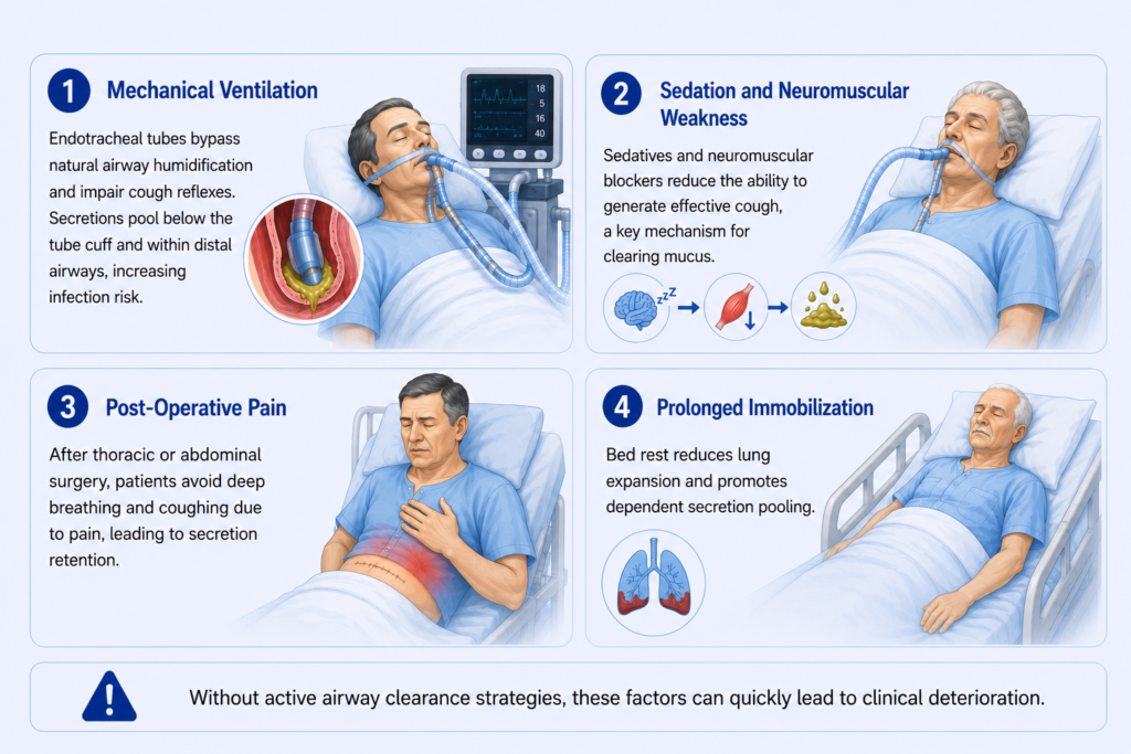 Factors affecting airway clearance in patients