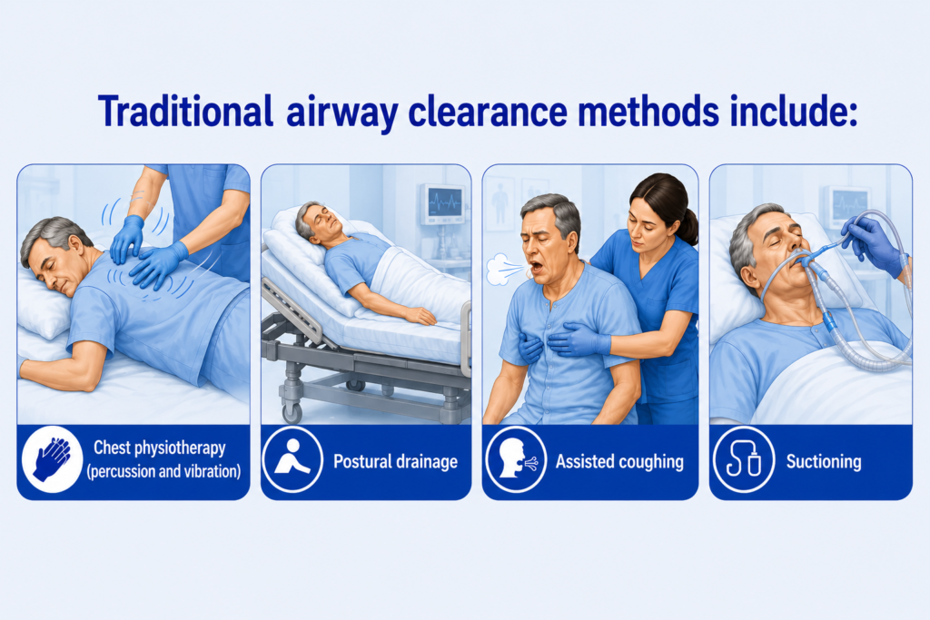 Traditional manual airway clearance techniques 