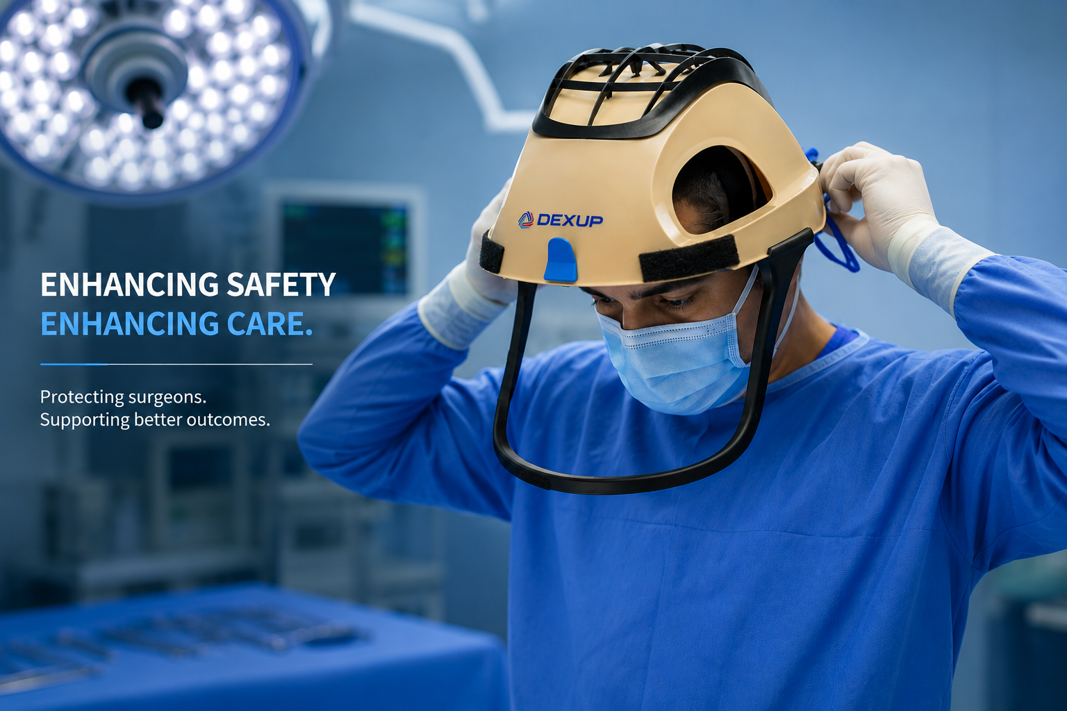 Surgical helmet for surgeon's safety